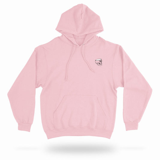 Pink Hoodie - Embroidered