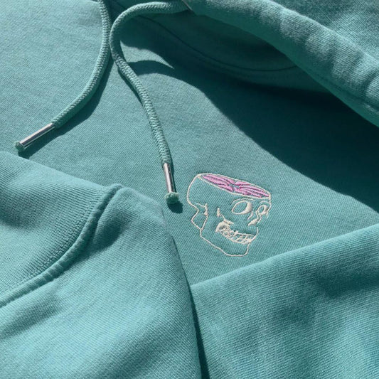 Teal Hoodie - Embroidered